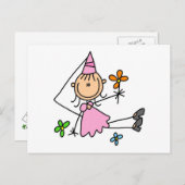 Pink Royal Princess Postkarte (Vorne/Hinten)