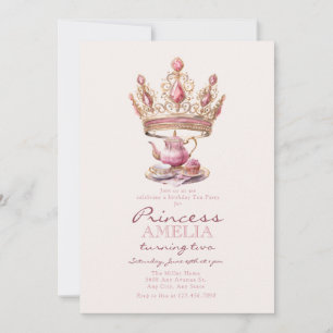 Pink Royal   Prinzessinnen Geburtstag Einladung