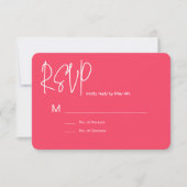 Pink RSVP Card (Vorderseite)