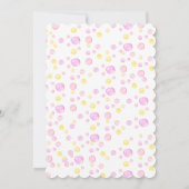 Pink RUBBER DUCK GIRL Erster Geburtstag Einladung (Rückseite)