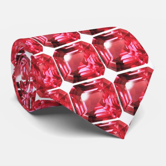 Pink Ruby Gemstone Krawatte (Gerollt)