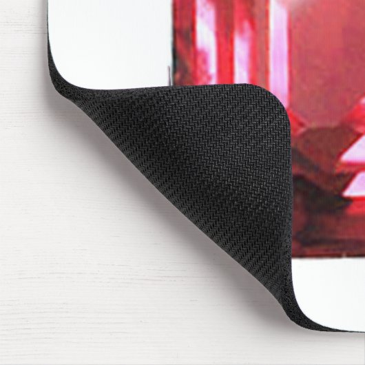 Pink Ruby Gemstone Mousepad (Ecke)