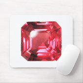 Pink Ruby Gemstone Mousepad (Mit Mouse)