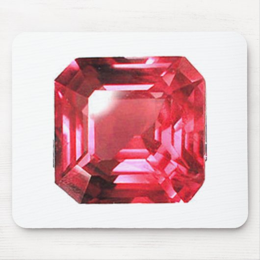 Pink Ruby Gemstone Mousepad (Vorne)