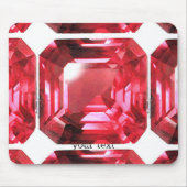 Pink Ruby Gemstone Mousepad (Vorne)