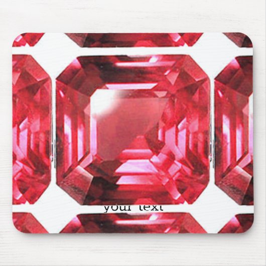 Pink Ruby Gemstone Mousepad (Vorne)