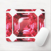 Pink Ruby Gemstone Mousepad (Mit Mouse)