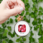 Pink Ruby Gemstone Schlüsselanhänger (Hand)