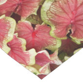 Pink Ruffled Caladium Blätter Floral Kurzer Tischläufer (Ecke)