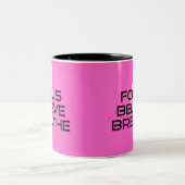 Pink Running Focus glauben Atmung Zweifarbige Tasse (Mittel)