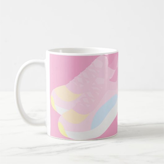 Pink Running Shoes Kaffeetasse (Links)
