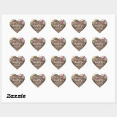 Pink Rustic Danke Gastgeschenk Hochzeit Stickers (Blatt)