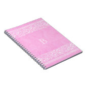 Pink Rustic Paisley Country Western Einfache Elega Notizblock (Rechte Seite)