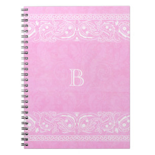 Pink Rustic Paisley Country Western Einfache Elega Notizblock