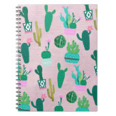 Pink Rustic Southwestern Cacti Cactus Pflanze Notizblock (Vorderseite)