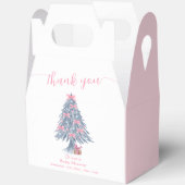 Pink Rustic Winter Bow Christmas Tree Baby Shower  Geschenkschachtel (Offen)