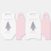 Pink Rustic Winter Bow Christmas Tree Baby Shower Geschenkschachtel (Ungeklappt)