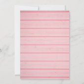 Pink Rustic Wood Greenery Baby Dusche Einladung (Rückseite)