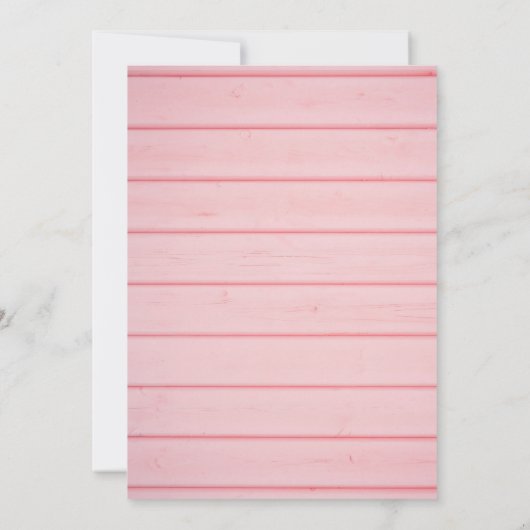 Pink Rustic Wood Script Erste Heilige Kommune Einladung (Rückseite)