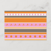 Pink RV Camper Babyduschberatungskarten Begleitkarte (Rückseite)