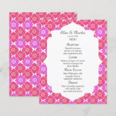 Pink Sacred Lotus Wedding Menu Suite (Vorne/Hinten)