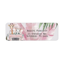 Pink Safari Adventure Girl Baby Dusche Adresse