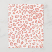 Pink Safari Animals Kindervoraussagen & Ratenkarte (Rückseite)