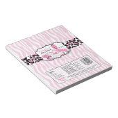 Pink Safari Chocolate Candy Bar Wrappers Notizblock (angewinkelt)