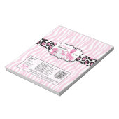 Pink Safari Chocolate Candy Bar Wrappers Notizblock (Rotiert)