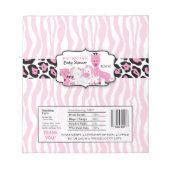 Pink Safari Chocolate Candy Bar Wrappers Notizblock (Vorderseite)