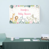 Pink Safari Jungle Baby Dusche Banner (Messeveranstaltung)