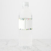 Pink Safari Jungle Baby Dusche Wasserflaschenetikett (Rückseite)