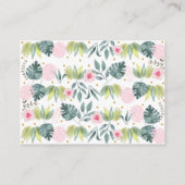 Pink Safari Jungle Baby Dusche Windeln Raffle Begleitkarte (Rückseite)