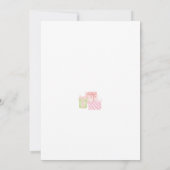 Pink Safari Jungle Oh Baby Watercolor Babydusche Einladung (Rückseite)