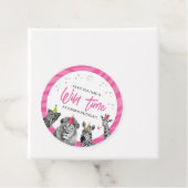 Pink Safari Jungle Rufen alle Tiere Geburtstag Geschenkanhänger (Beispiel)