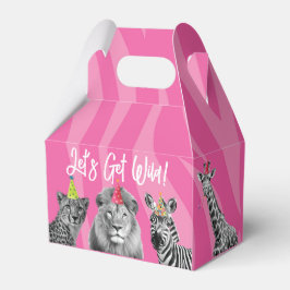 Pink Safari Jungle Rufen Sie alle Tiere Gefälligke Geschenkschachtel
