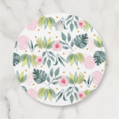 Pink Safari Party Tier Geburtstag Geschenkanhänger (Rückseite)