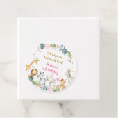 Pink Safari Party Tier Geburtstag Geschenkanhänger (Beispiel)