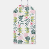 Pink Safari Party Tier Geburtstag Geschenkanhänger (Rückseite)