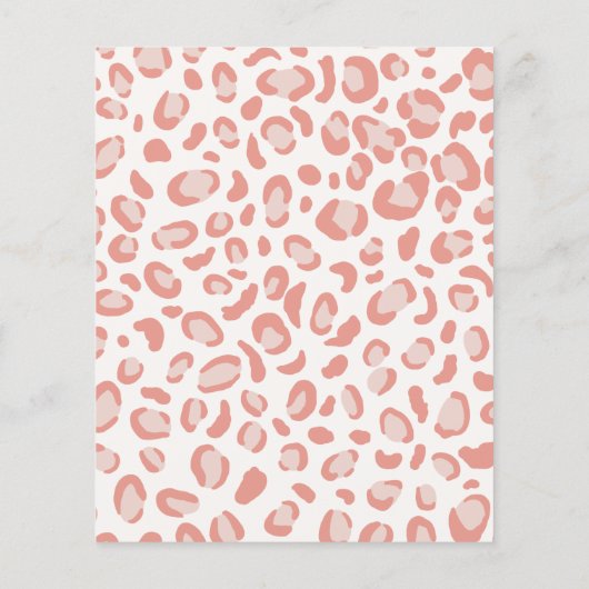 Pink Safari Tiere wünscht eine Babykarte (Rückseite)