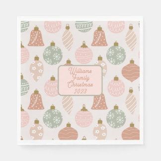 Pink Sage Boho Ornamente Personalisiert Weihnachte Serviette