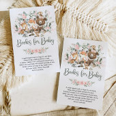 Pink Sage Floral Woodland Tiere Bücher für Baby Begleitkarte