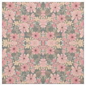 Pink Sage Green Flowers Leave Watercolor Stoff (Muster)