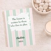 Pink sage green inspirational quote writing 2026 planer