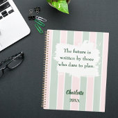 Pink sage green inspirational quote writing 2026 planer