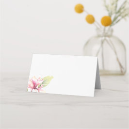 Pink & Sage Green Magnolia Hochzeit Platzkarte