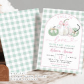 Pink Sage Green Preppy Pumpkin Baby Dusche Einladung