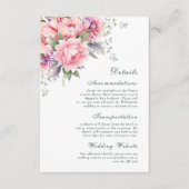 Pink Sage Romantische Wasserfarbe Blumenzwiebeln D Begleitkarte (Vorderseite)