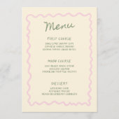 Pink Sage Whimsical Handwritten Menu Menükarte (Vorderseite)
