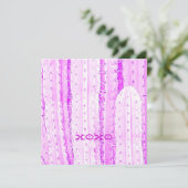 Pink Saguaro Cactus XOXO Foto Kunst Spaß Karte (Stehend Vorderseite)